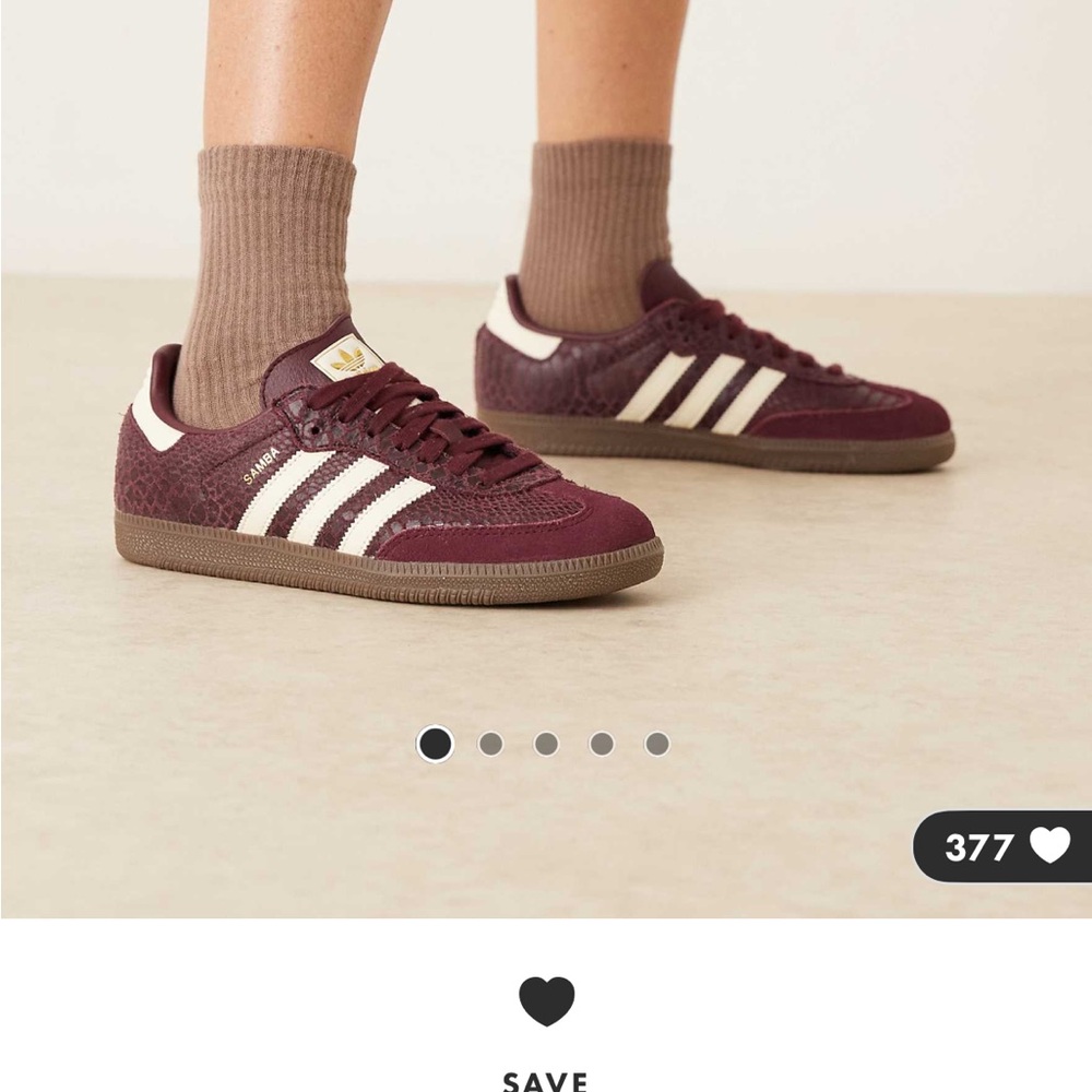 adidas Originals Samba OG sneakers in burgundy